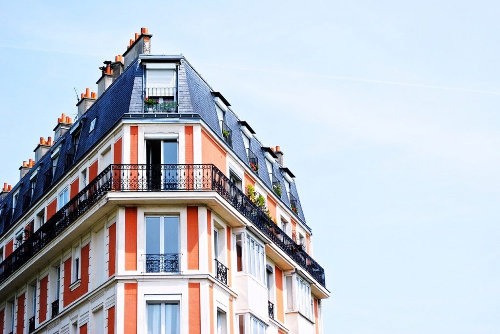 apartment building, balconies, building